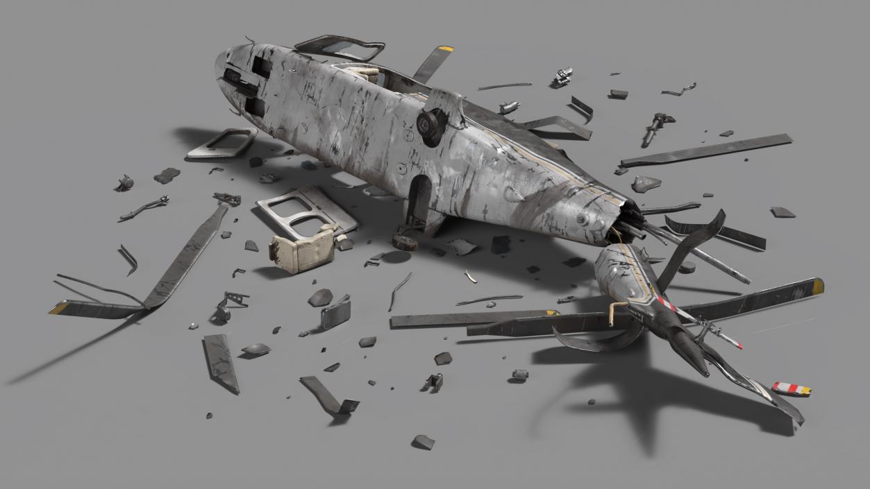 Agusta AW109S Wreck 3D model