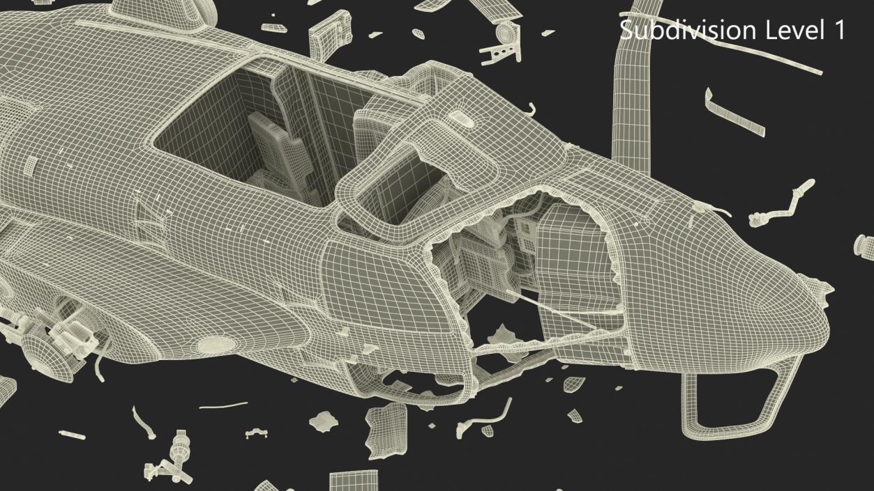 Agusta AW109S Wreck 3D model