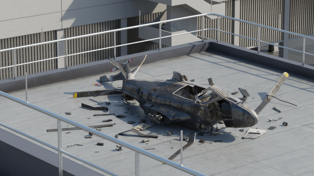 Agusta AW109S Wreck 3D model