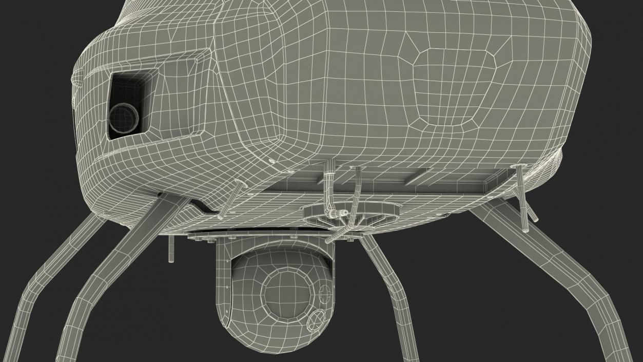 3D model UAV Helicopter Rigged for Maya