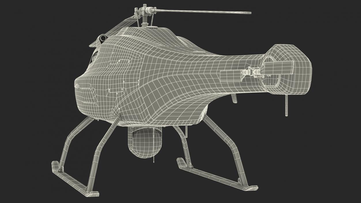 3D model UAV Helicopter Rigged for Maya