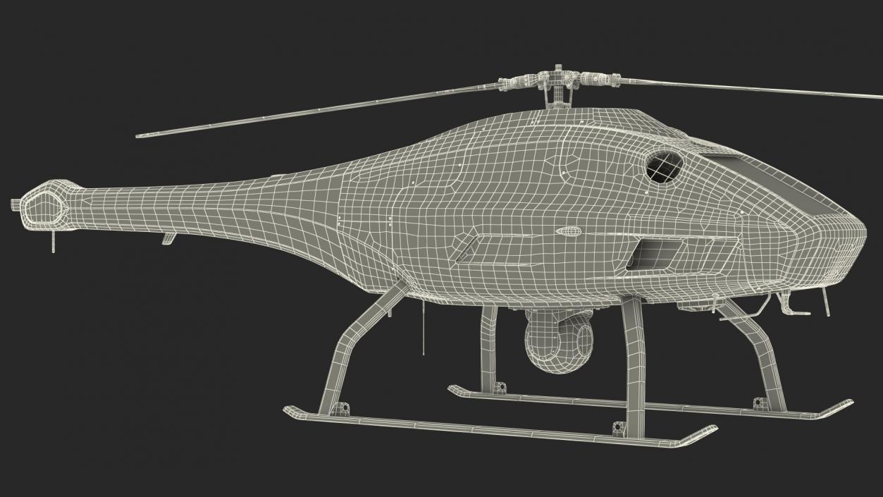 3D model UAV Helicopter Rigged for Maya