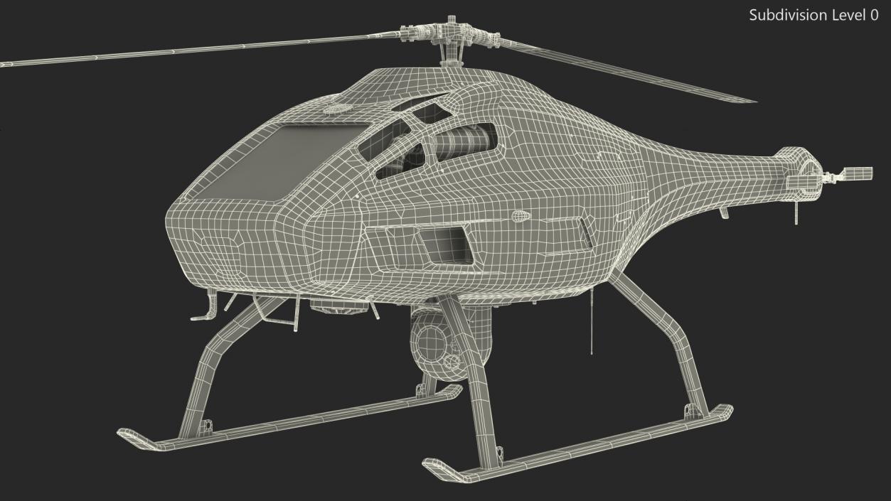 3D UAV Helicopter Rigged