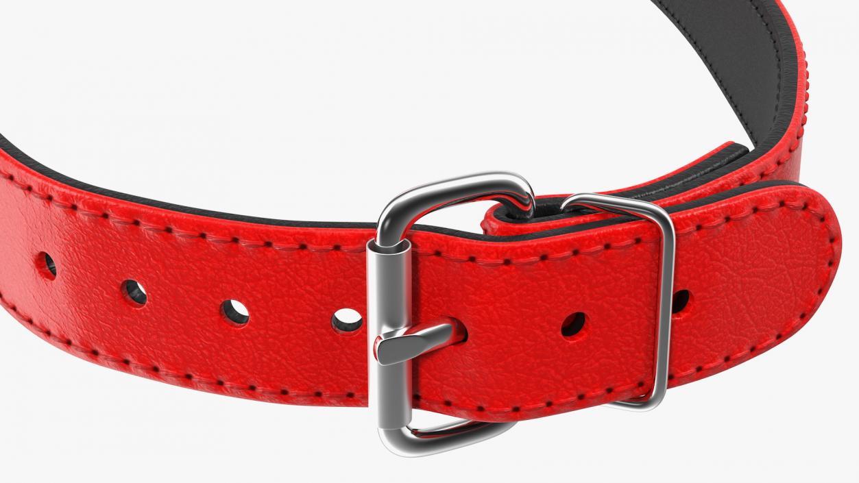 3D Leather Band Mouth Gag Red