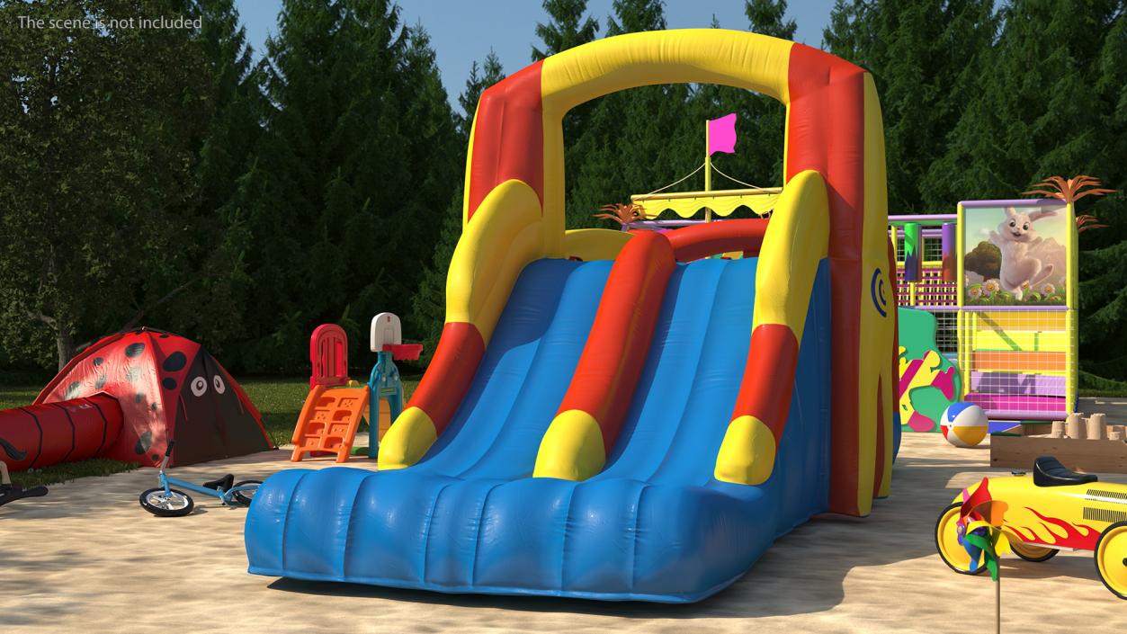 3D model Kids Sliding Jump Bouncer