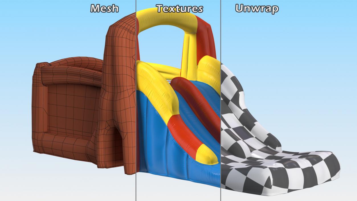 3D model Kids Sliding Jump Bouncer