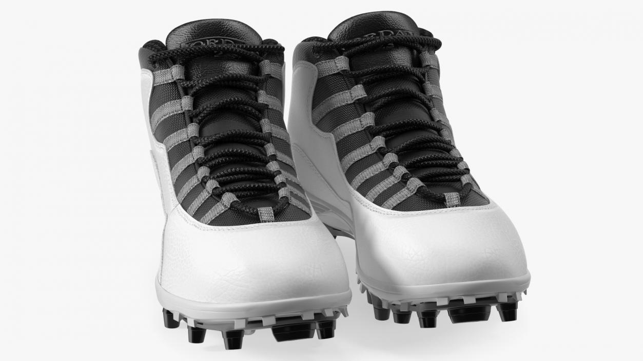 3D model Air Jordan 10 Baseball Cleats White