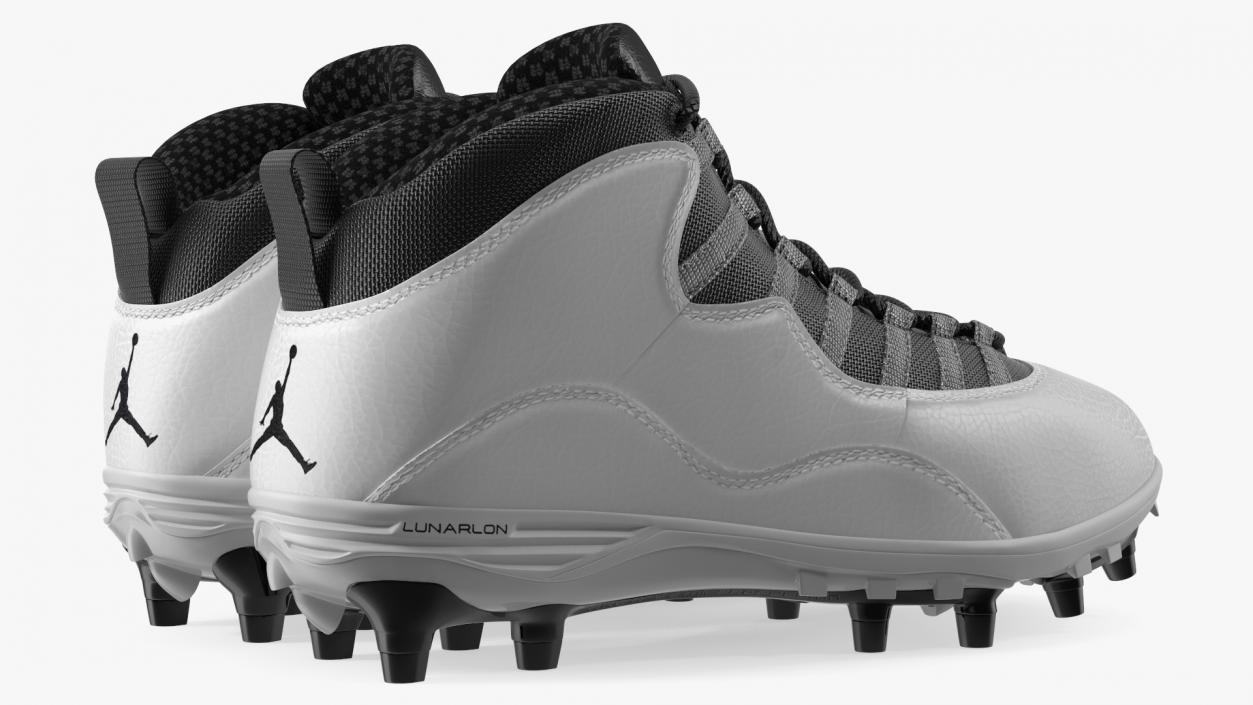 3D model Air Jordan 10 Baseball Cleats White