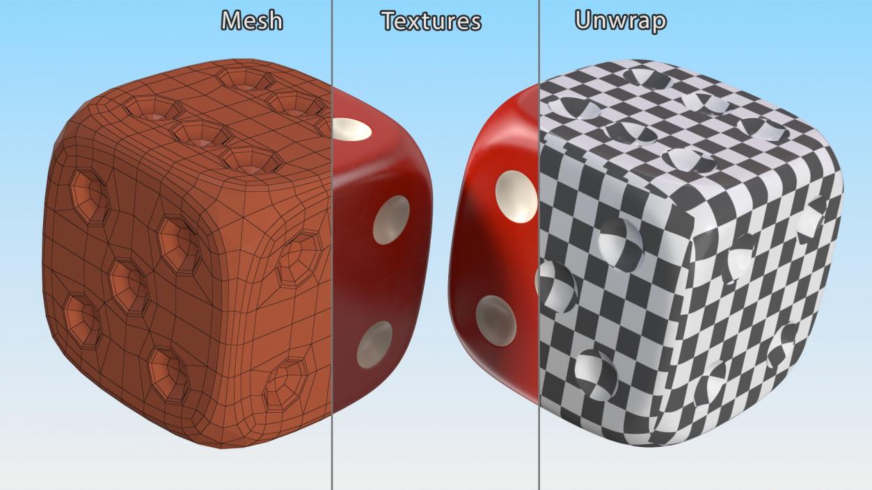 Classic Six-Sided Dice 3D