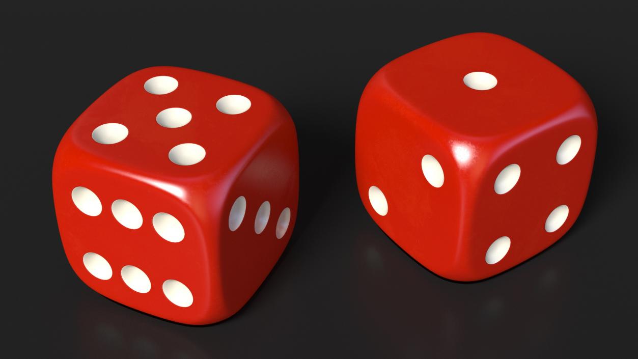 Classic Six-Sided Dice 3D