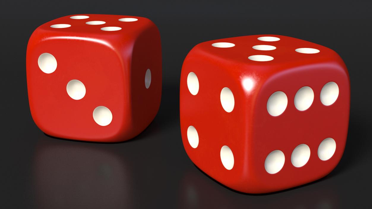 Classic Six-Sided Dice 3D