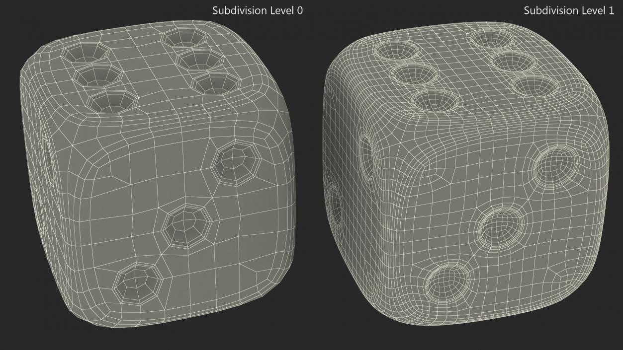 Classic Six-Sided Dice 3D