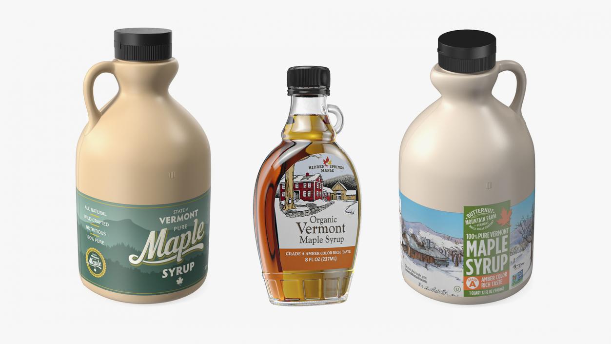 3D Vermont Maple Syrups Collection