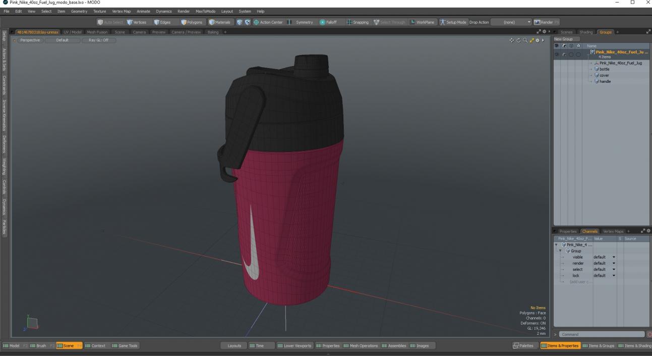 3D Pink Nike 40oz Fuel Jug model