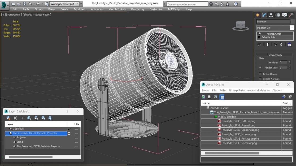 3D The Freestyle LSP3B Portable Projector model