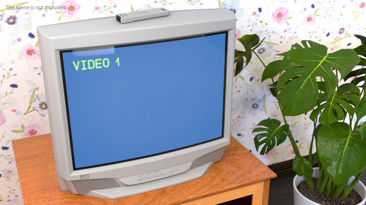 Vintage 00s CRT TV with IR Control On 3D