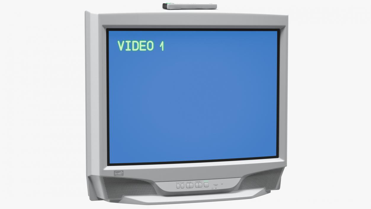 Vintage 00s CRT TV with IR Control On 3D