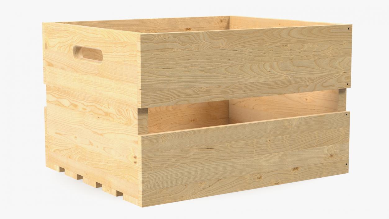 Wooden Large High Fruit Box 3D