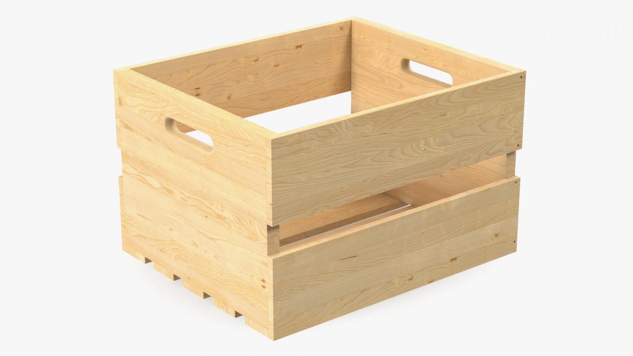 Wooden Large High Fruit Box 3D