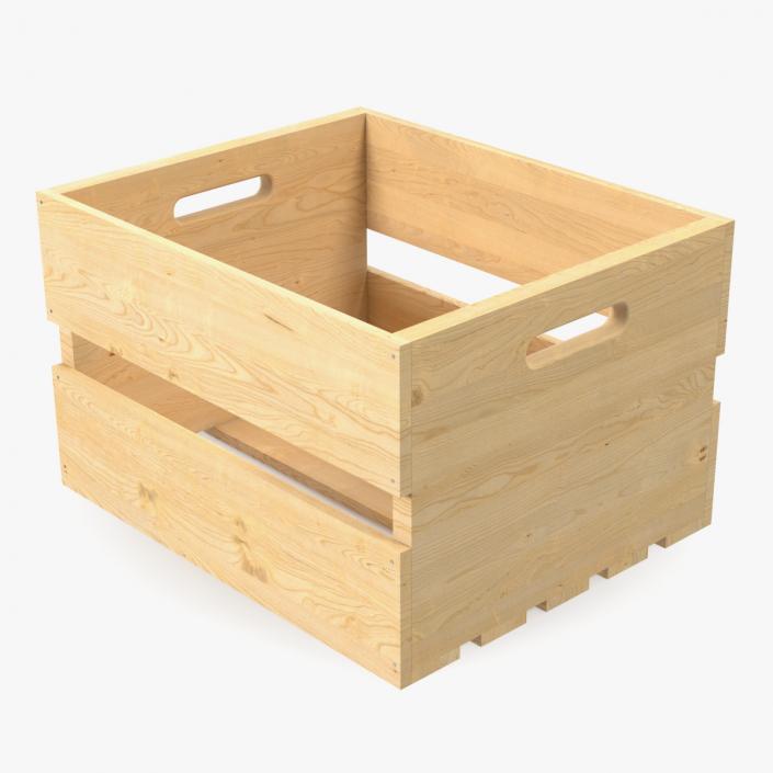 Wooden Large High Fruit Box 3D