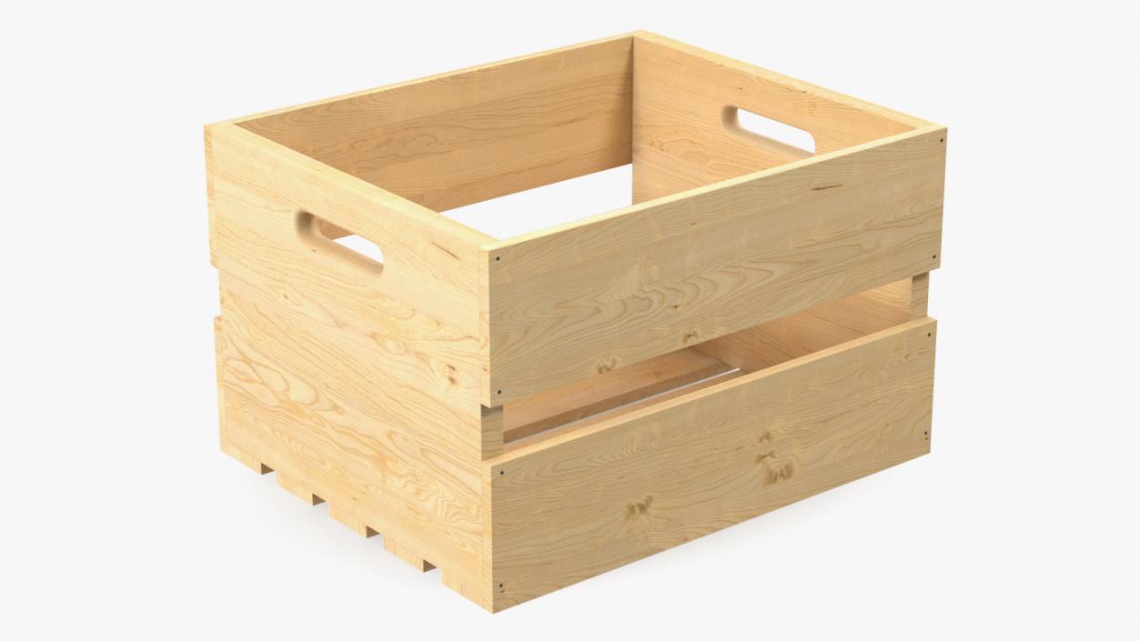 Wooden Large High Fruit Box 3D