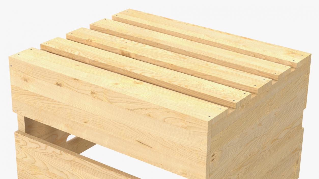 Wooden Large High Fruit Box 3D