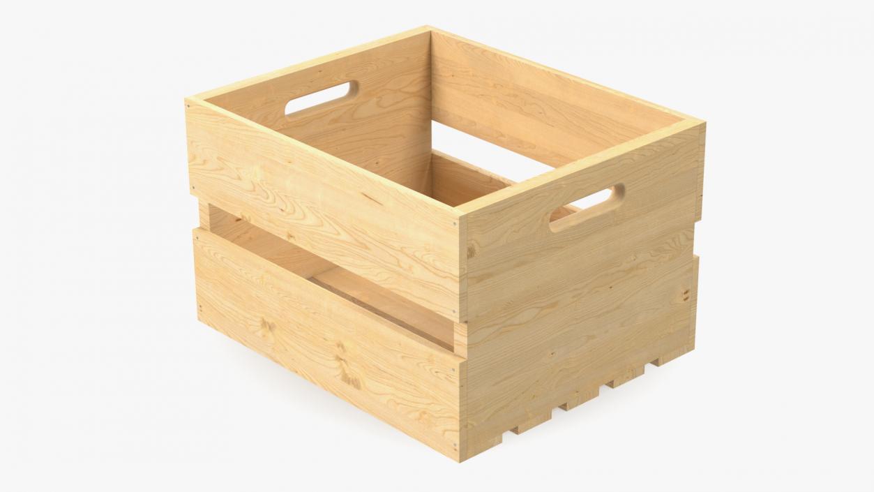 Wooden Large High Fruit Box 3D