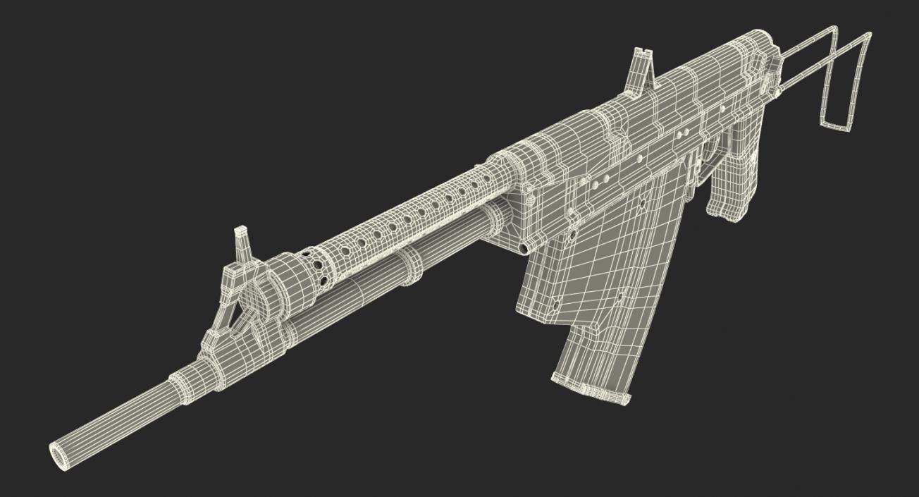 3D APS Underwater Assault Rifle model