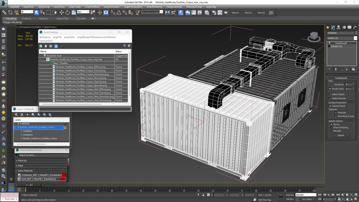 3D Modular Healthcare Facilities Corpus 2 model