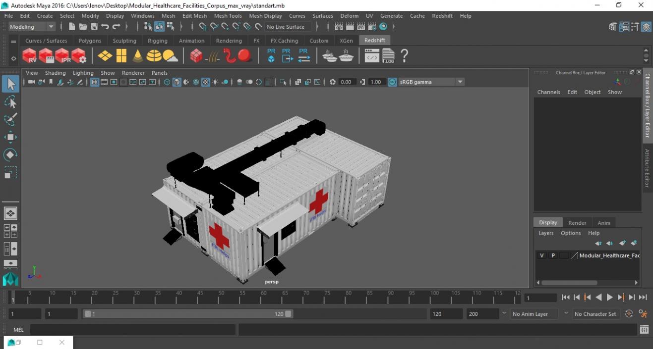 3D Modular Healthcare Facilities Corpus 2 model