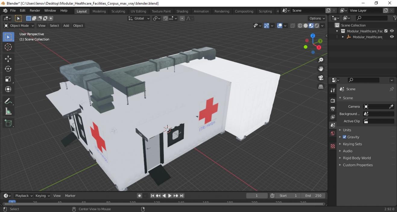 3D Modular Healthcare Facilities Corpus 2 model