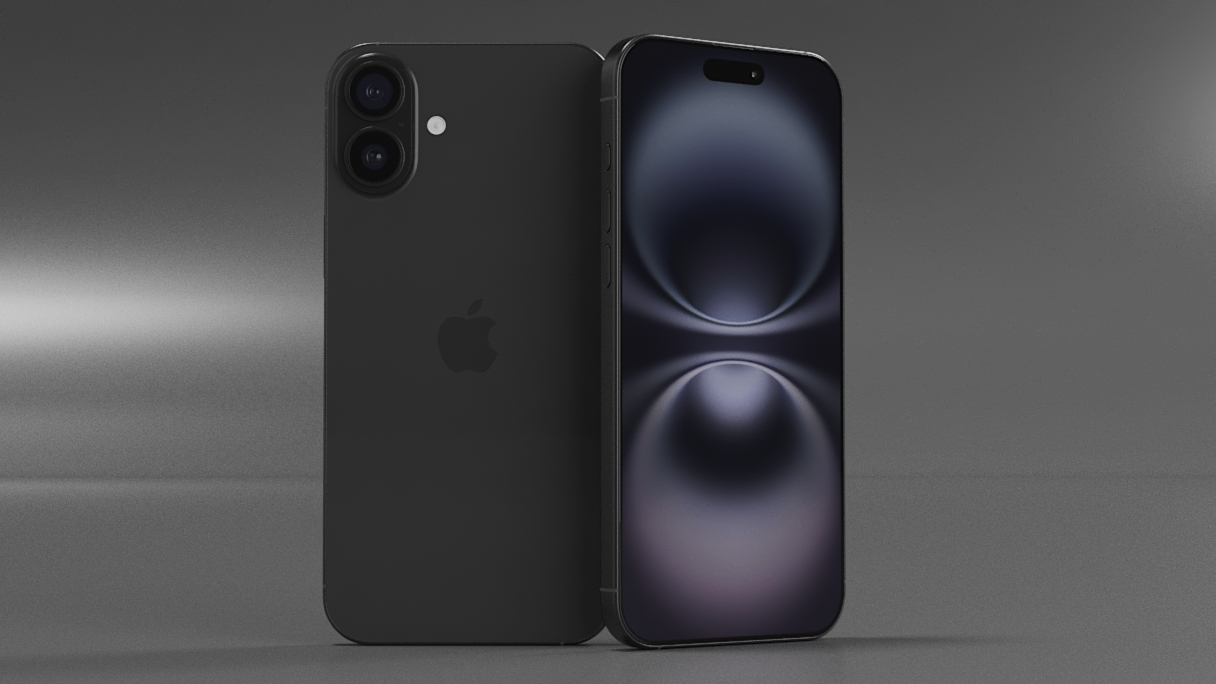 3D model IPhone 16 Plus Black