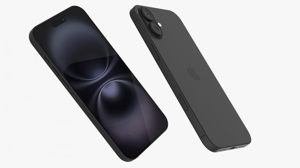 3D model IPhone 16 Plus Black