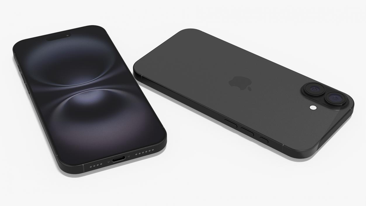 3D model IPhone 16 Plus Black