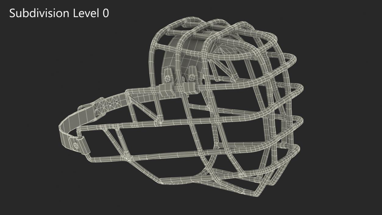 3D model Cage Dog Muzzle Xoloitzcuintle