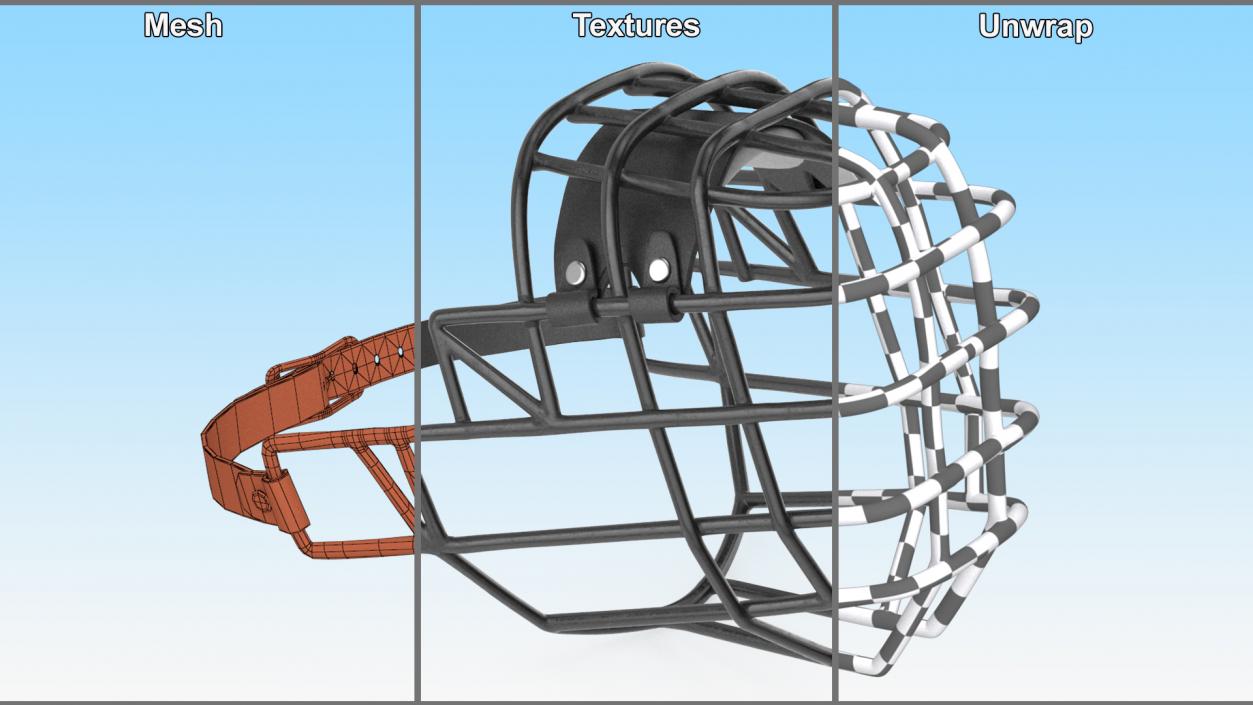 3D model Cage Dog Muzzle Xoloitzcuintle