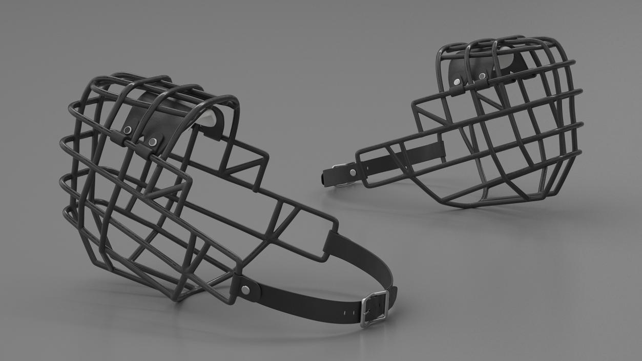 3D model Cage Dog Muzzle Xoloitzcuintle