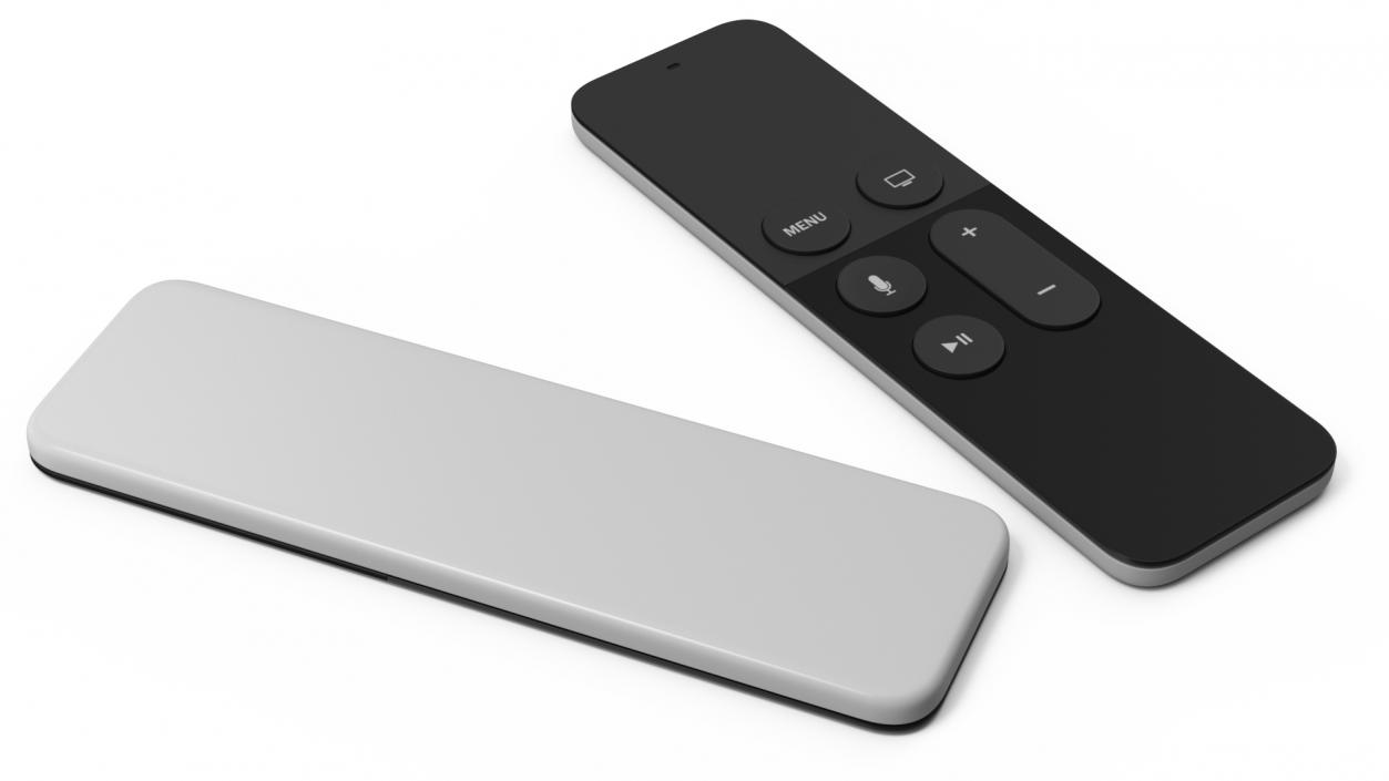 3D Apple TV with Remote Control model