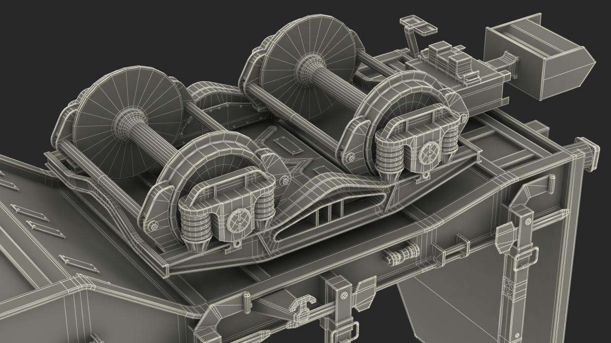 Locomotive Canadian Pacific with Stake Wagon with Logs 3D model