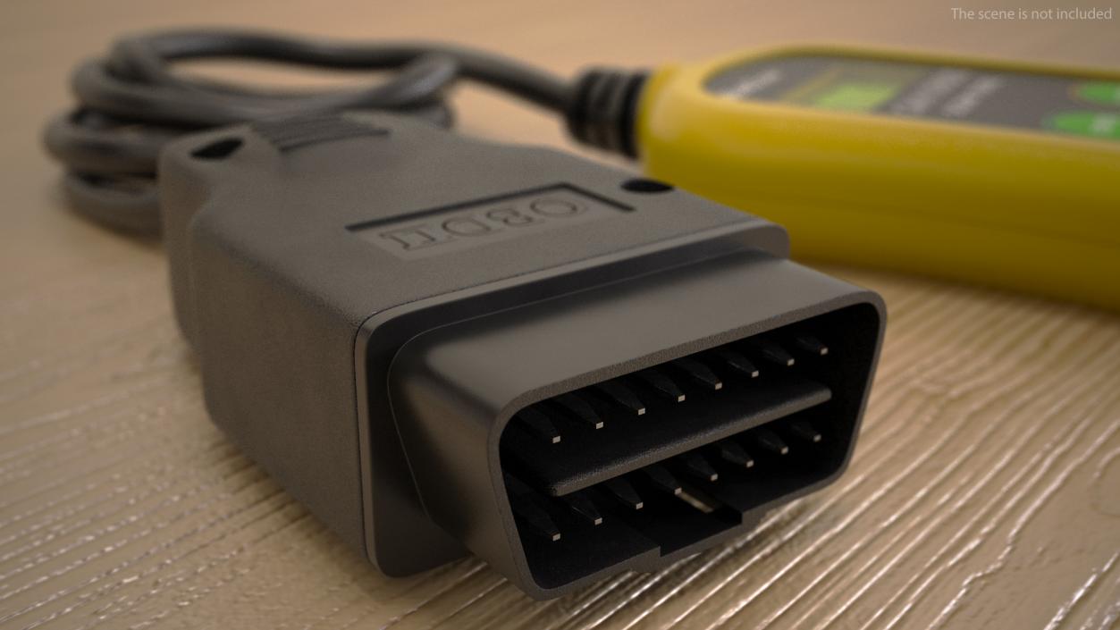 3D OBD2 Code Reader Yellow model