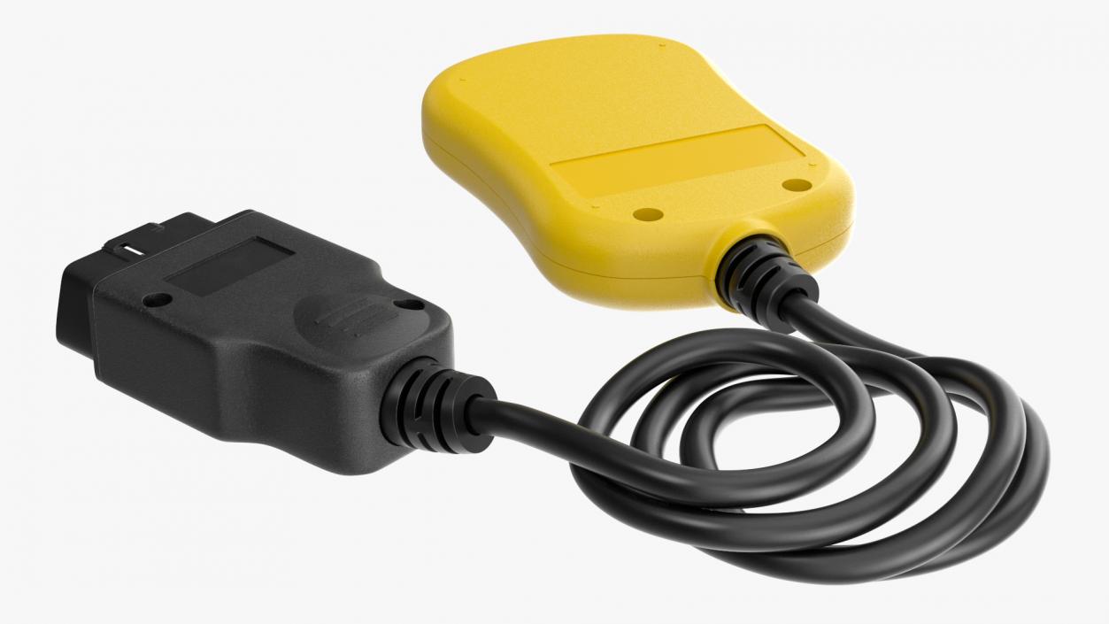 3D OBD2 Code Reader Yellow model