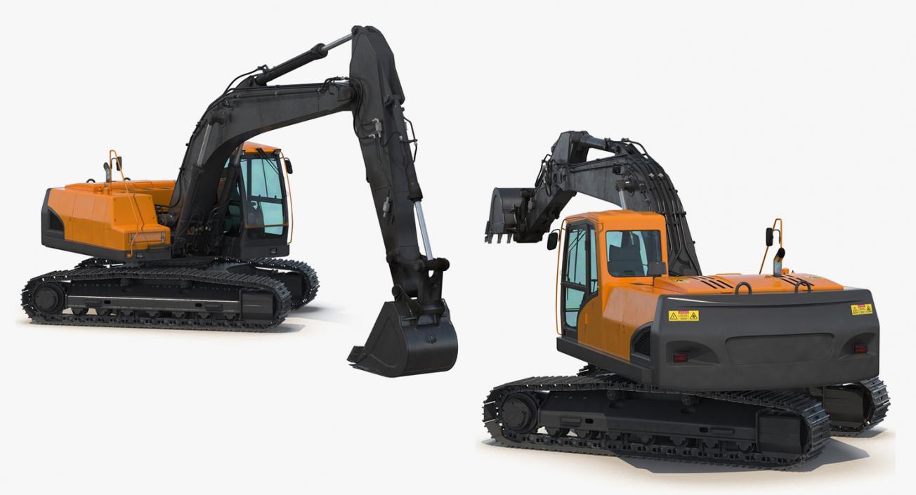 3D Construction Vehicles Rigged Big 3D Models Collection model