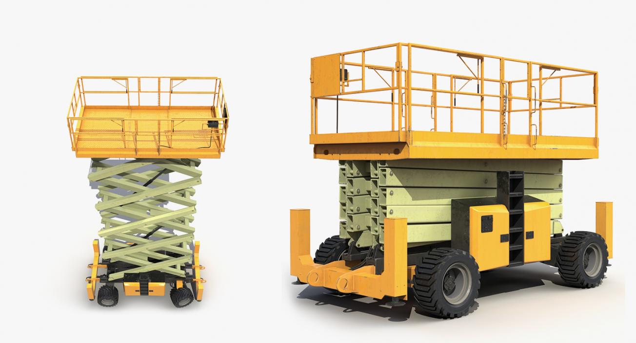 3D Construction Vehicles Rigged Big 3D Models Collection model