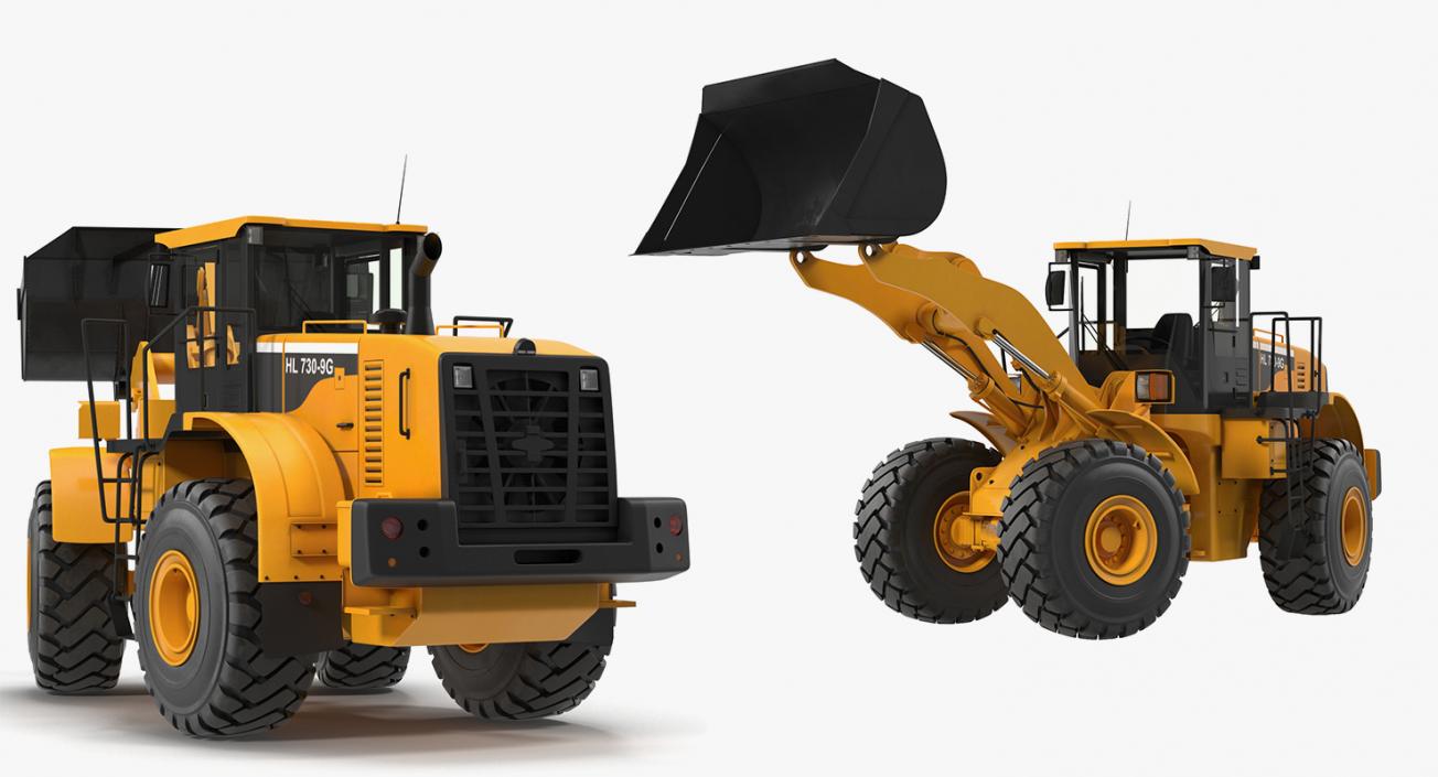 3D Construction Vehicles Rigged Big 3D Models Collection model