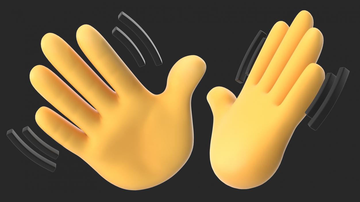 Waving Hand Emoji 3D