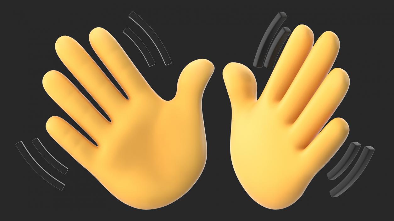 Waving Hand Emoji 3D