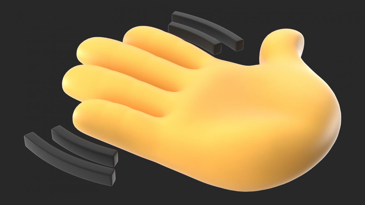 Waving Hand Emoji 3D