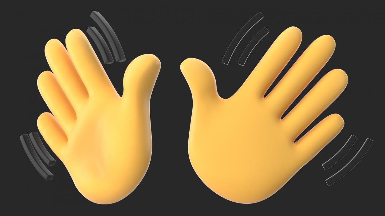 Waving Hand Emoji 3D