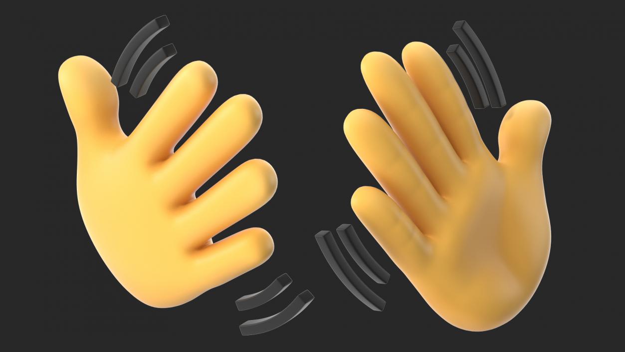 Waving Hand Emoji 3D