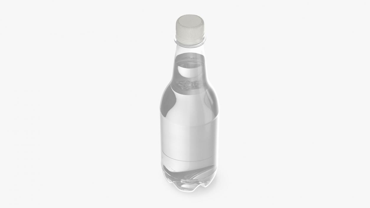 Small Plastic White Water Bottle 3D